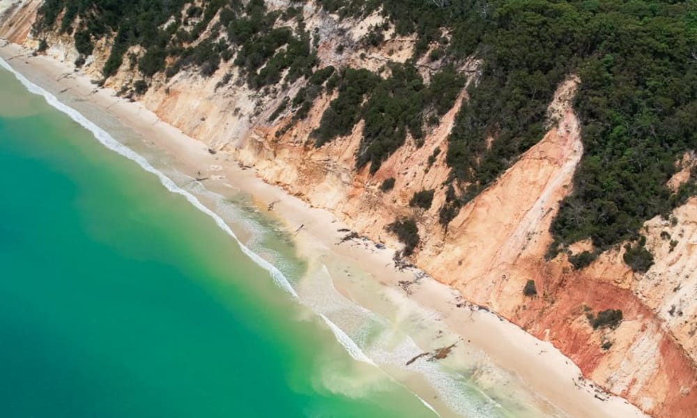 Rainbow Coloured Sand Cliffs