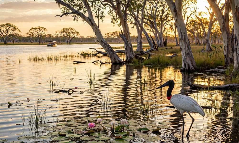 Yellow Water wetlands at sunset in Kakadu