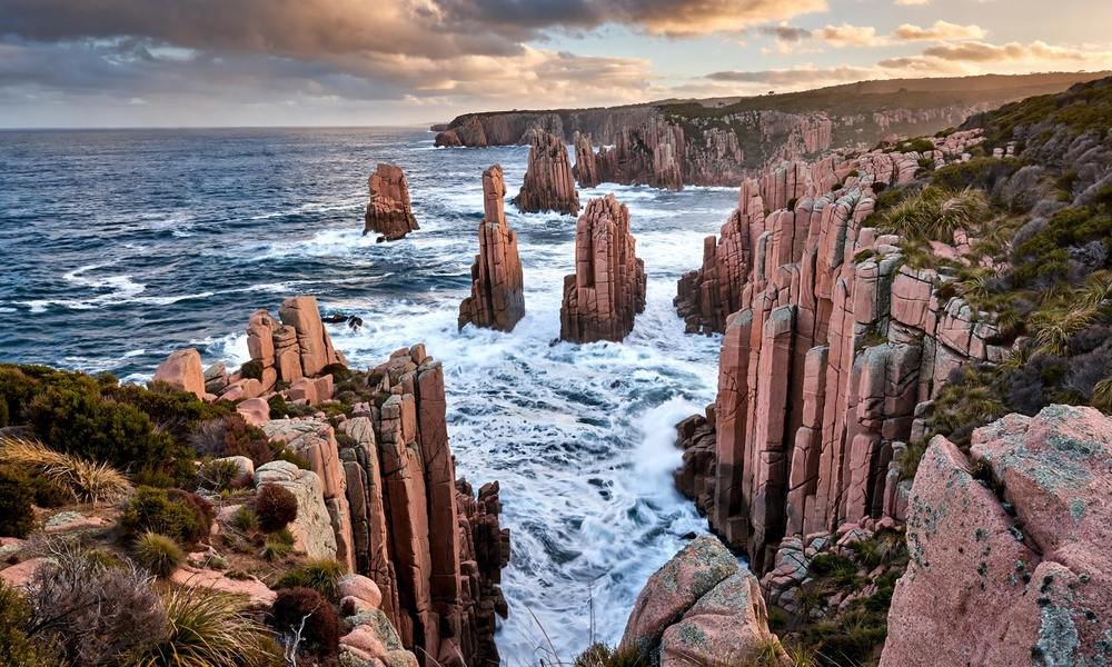 Granite pinnacles and sea cliffs at Cape Woolamai, Phillip Island