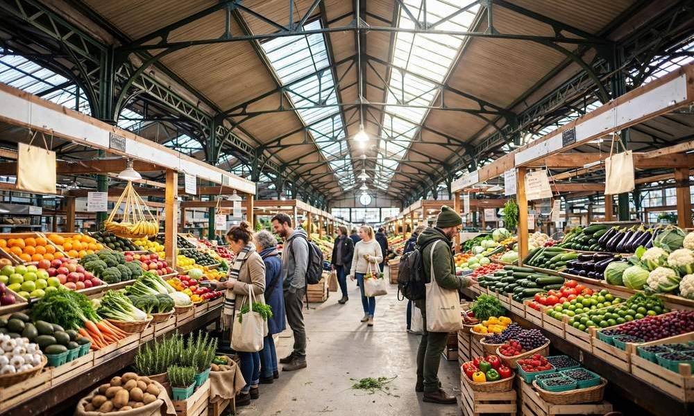 Stalls at Queen Victoria Market Melbourne