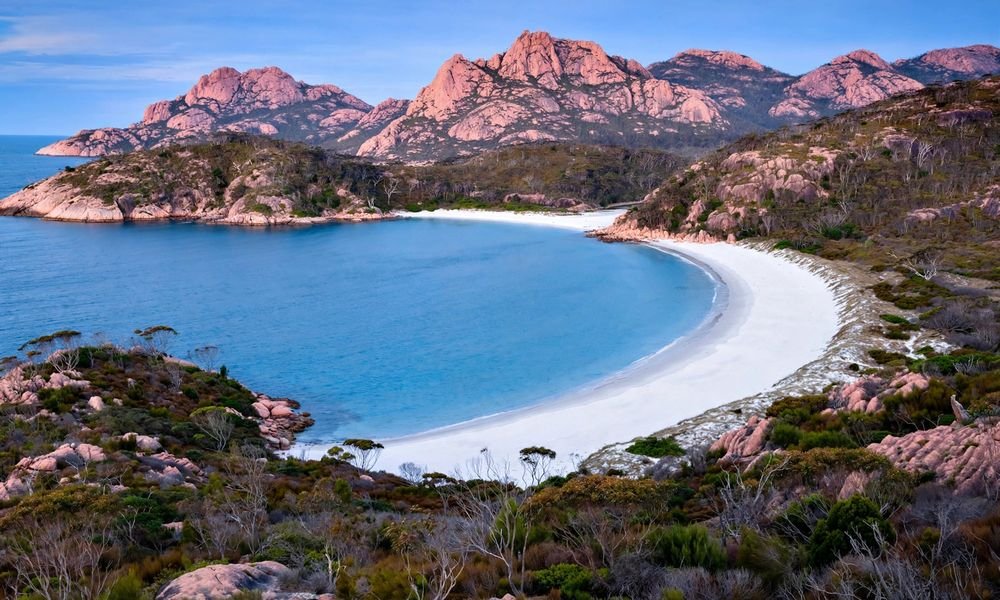 Wineglass Bay in Freycinet National Park, Tasmania